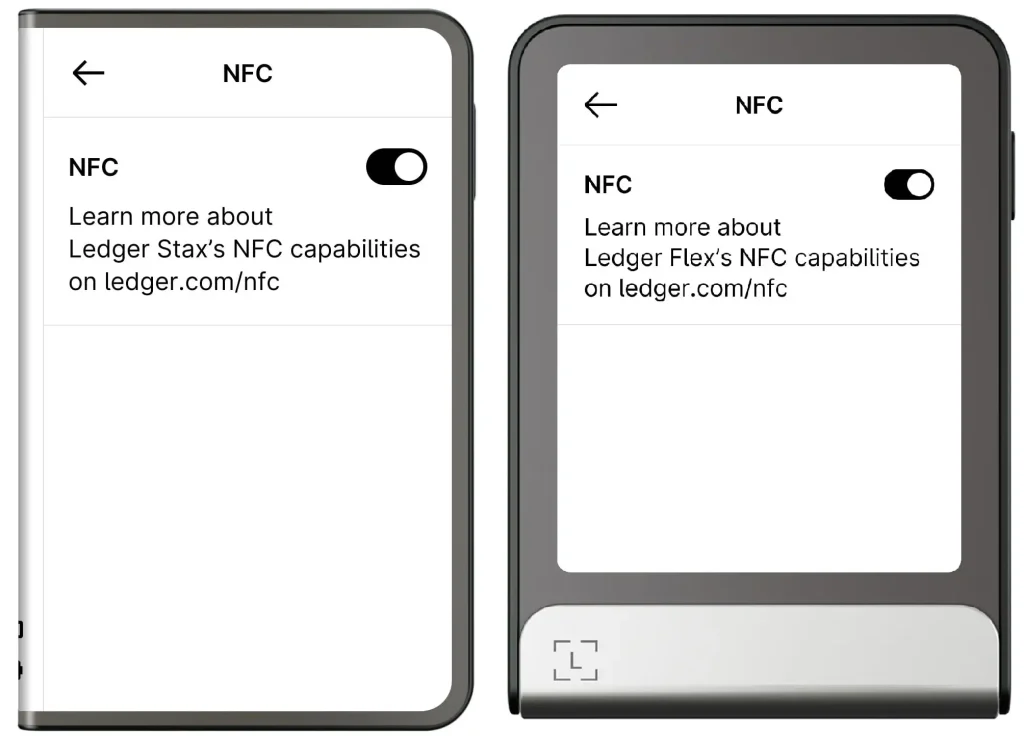 nfc لجر فلکس لجر استکس Ledger Flex Ledger Stax